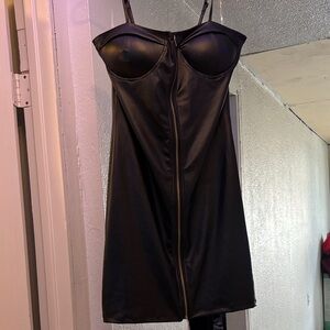 Black Satin Slip Dress